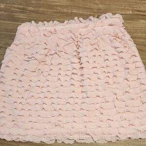 Xhilaration Light Pink Ruffled Mini Skirt